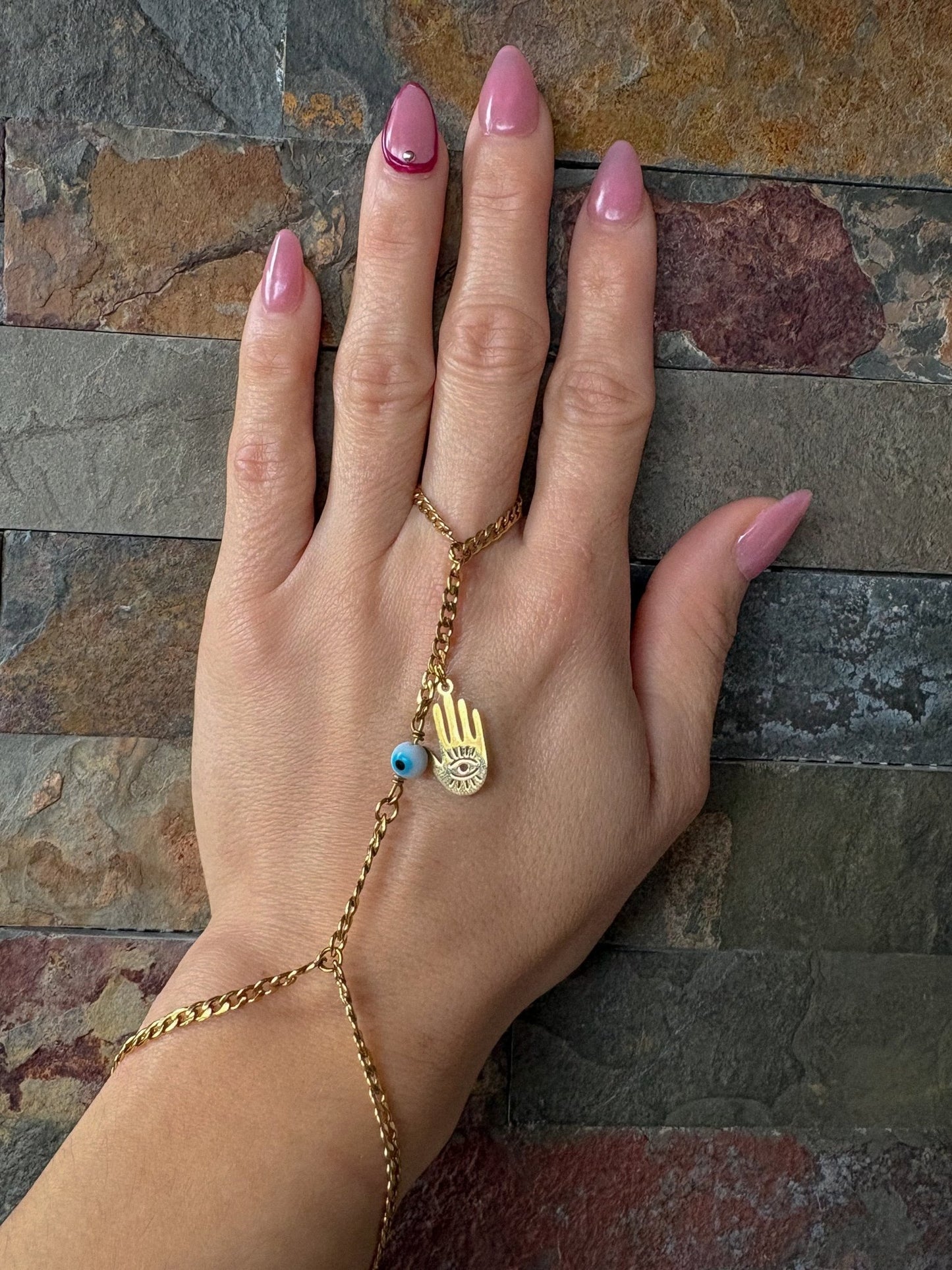 Brazalete con anillo y charm de Ojo Turco y Mano Hamsa 🧿🪬 - Que Color?