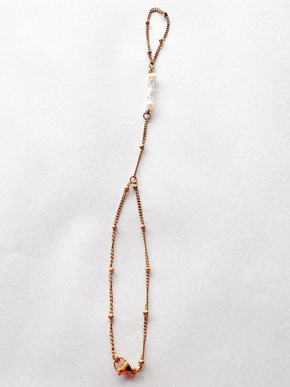 Pulsera con anillo, perlas y cristales - Que Color?